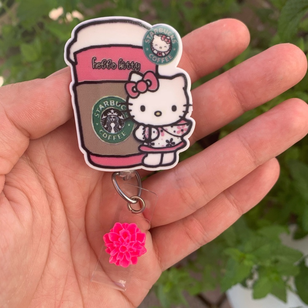 Sanrio Hello Kitty Starbucks Badge Holder